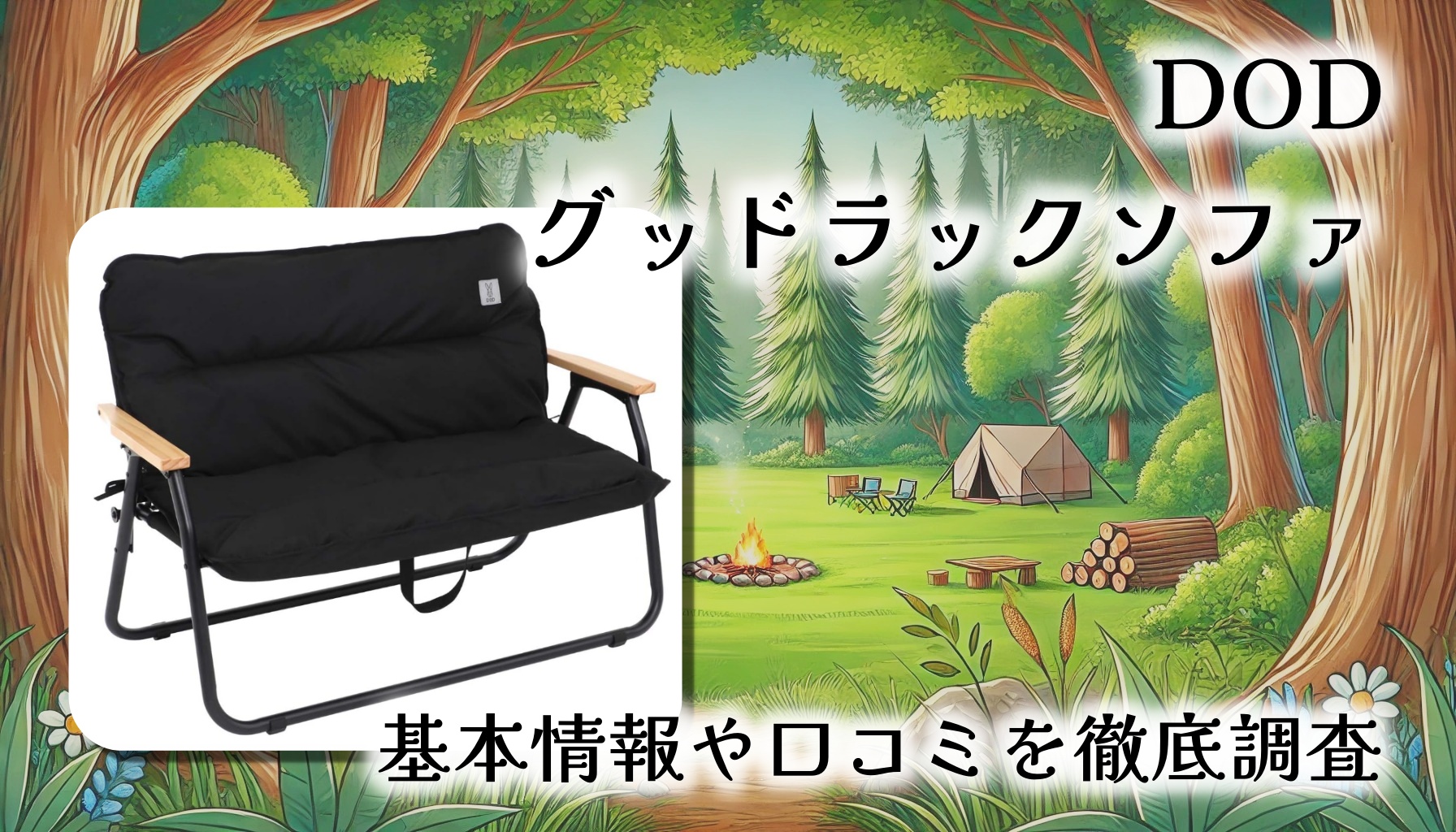 【棚にもなる2人掛けチェア】DODグッドラックソファ徹底レビュー｜座る・運ぶ・収納するの三刀流ギア！