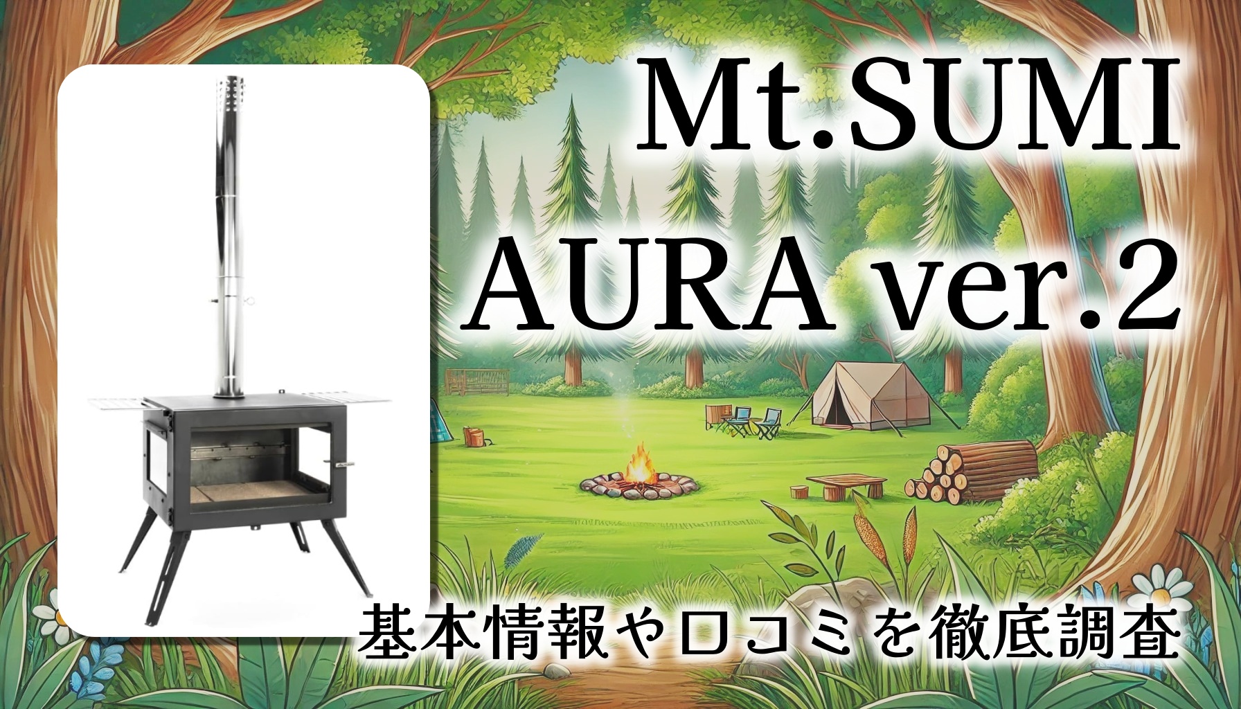 Mt.SUMI AURA ver.2レビュー：炎の美しさと実用性を両立した本格派アウトドア薪ストーブ