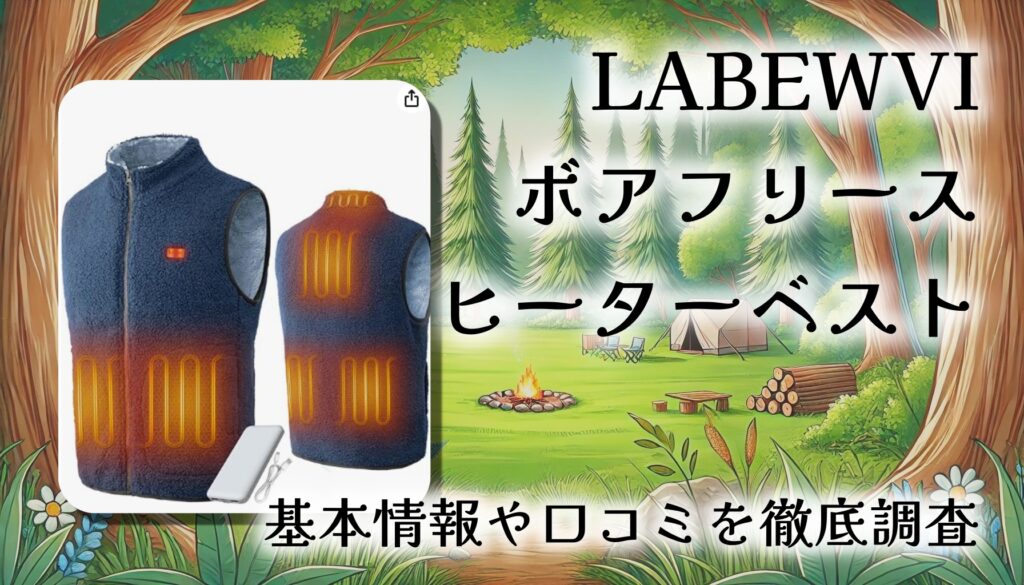 【口コミ・レビュー】LABEWVI ボアフリースヒーターベスト｜ふわもこ快適＆高コスパ！10,000mAhバッテリー付きの電熱ベスト