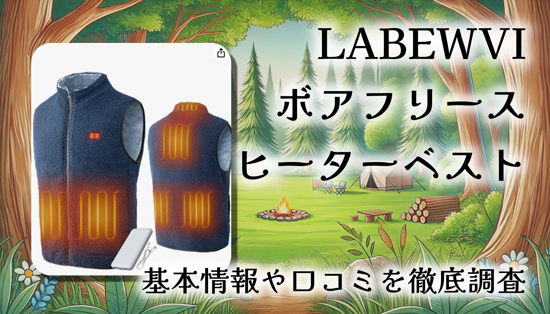 【口コミ・レビュー】LABEWVI ボアフリースヒーターベスト|ふわもこ快適&高コスパ!10,000mAhバッテリー付きの電熱ベスト