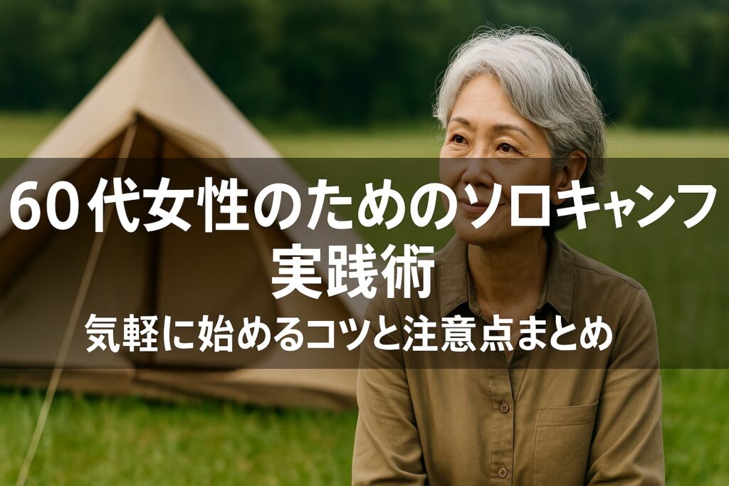 60代以上の女性ソロキャンプ入門｜安心して楽しむための基礎と実践ポイント