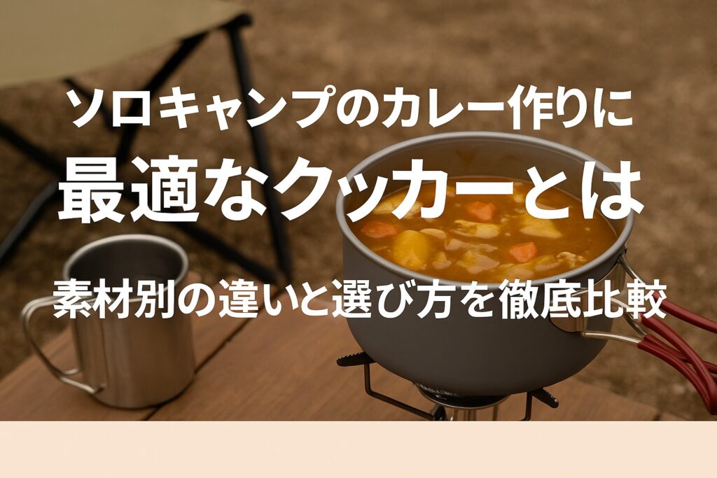ソロキャンプのカレー作りに最適なクッカーとは｜素材別の違いと選び方を徹底比較