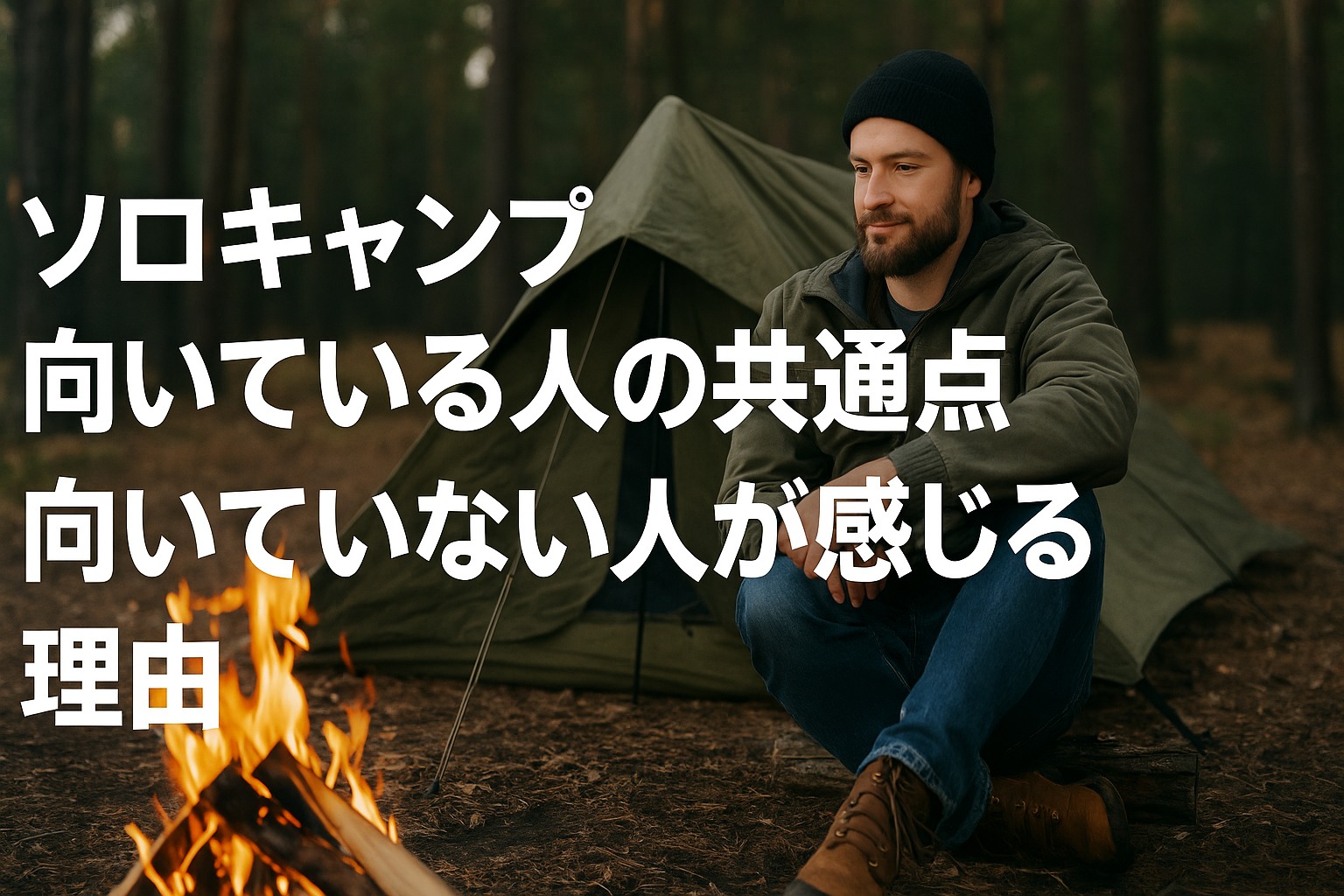 ソロキャンプ向いている人の共通点｜向いていない人が感じる理由も詳しく解説