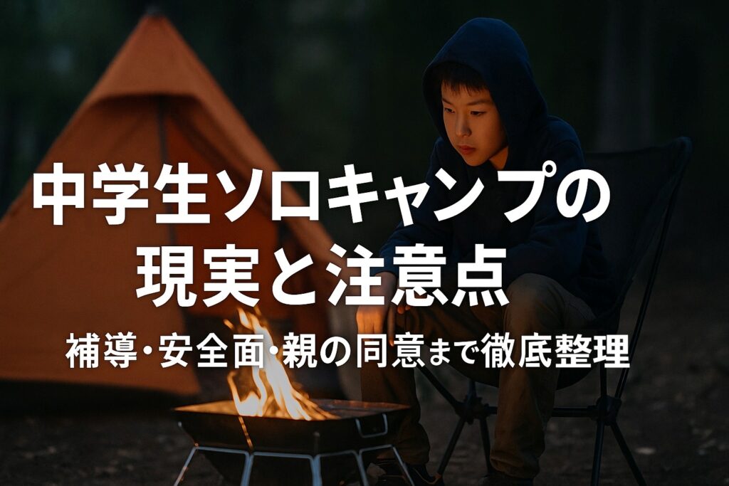 中学生ソロキャンプの現実と注意点｜補導・安全面・親の同意まで徹底整理