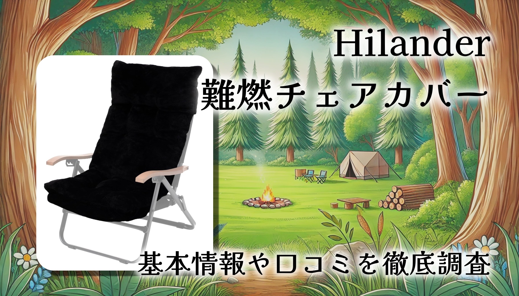 Hilander 難燃チェアカバーは冬キャンプで必要？クライマックスローチェア用を徹底レビュー