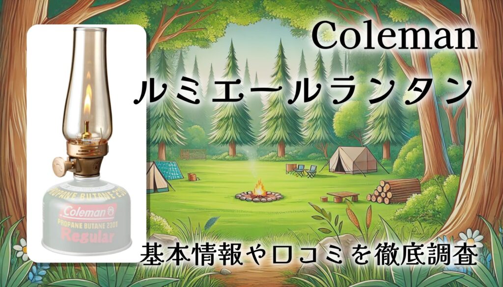 Coleman ルミエールランタンレビュー｜キャンドルのような炎を楽しめるガスランタン